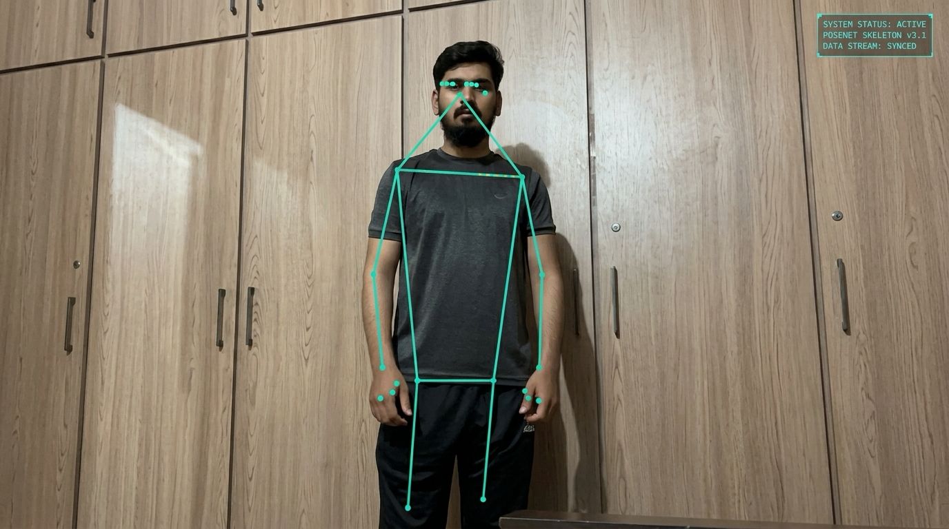Webcam Body Measurement & Size Recommendation — Computer Vision project by Fareed Tahir